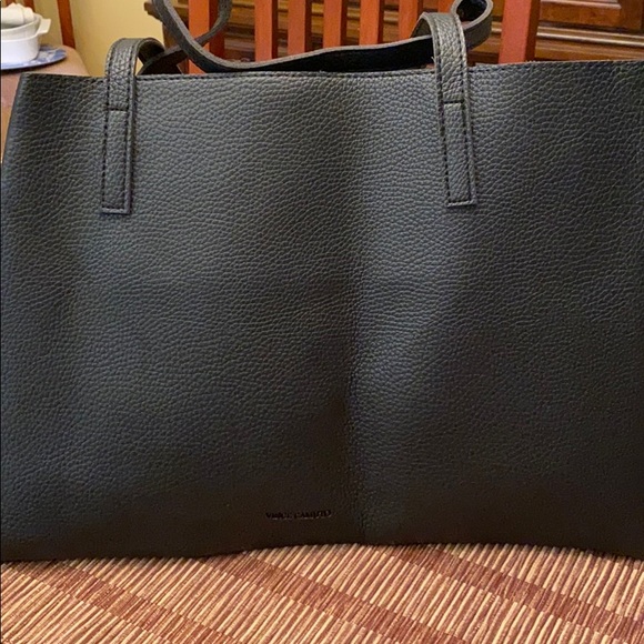 Vince Camuto leather tote black/taupe NWOT - Picture 2 of 5